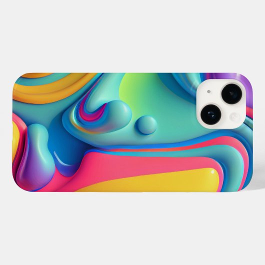 Kunststof regenboog vloeibare vormen Case-Mate iPhone case (Achterkant (horizontaal))