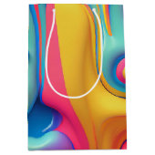 Kunststof regenboog vloeibare vormen medium cadeauzakje (Voorkant)