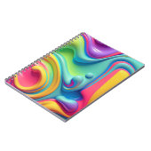 Kunststof regenboog vloeibare vormen notitieboek (Linkerzijde)