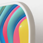 Kunststof regenboog vloeibare vormen pickleball paddle (Links Detail)