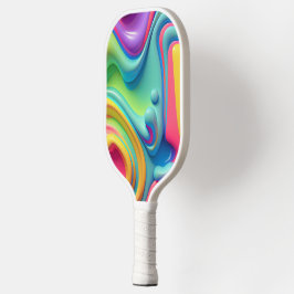 Kunststof regenboog vloeibare vormen pickleball paddle