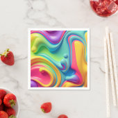 Kunststof regenboog vloeibare vormen servet (Insitu)