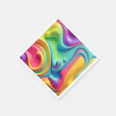 Kunststof regenboog vloeibare vormen servet (Hoek)