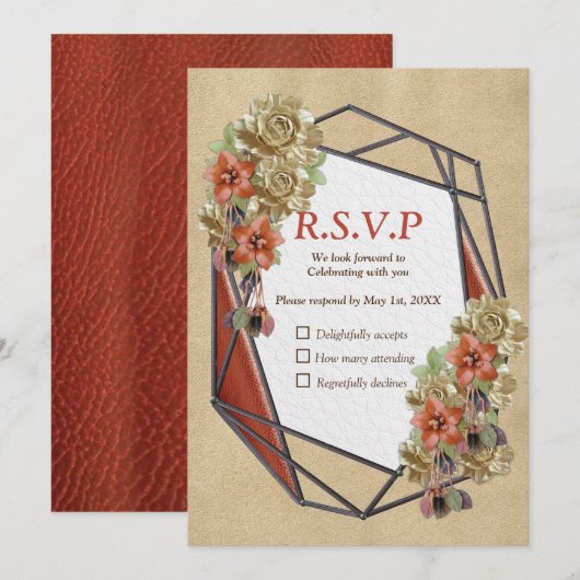 Kunststof RSVP Kaart (Voorkant / Achterkant)