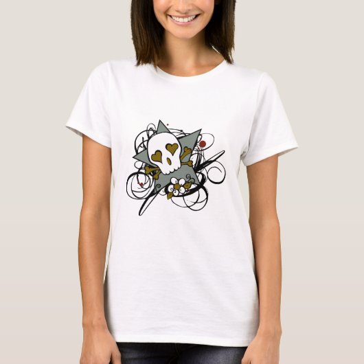 Kunststof Tattoo in de stad Kunst T-shirt (Voorkant)