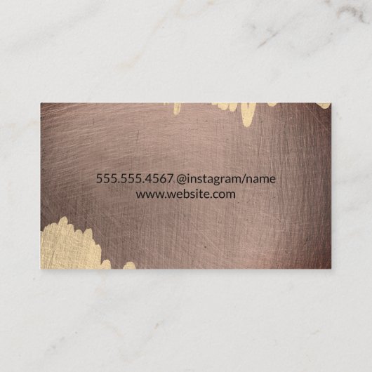 Kunststof tweetone metaal visitekaartje (Achterkant)