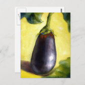 Kunststof van eierplanten, verkregen door het verv briefkaart (Voorkant / Achterkant)