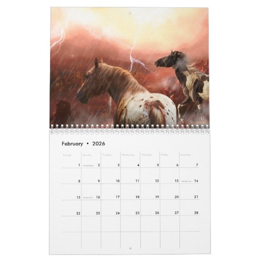 KUNSTSTOF VAN HORSES KALENDER (Feb 2026)