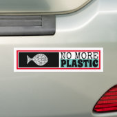 Kunststof vis, klimaatverandering bumpersticker (Op auto)