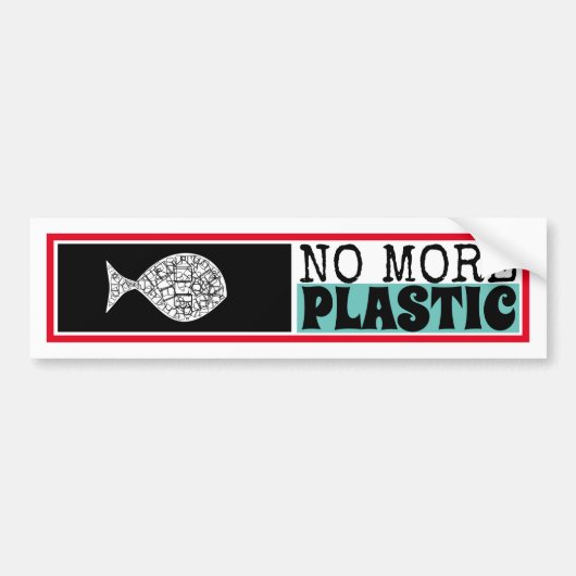 Kunststof vis, klimaatverandering bumpersticker (Voorkant)