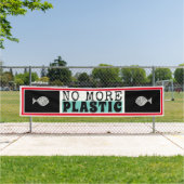 Kunststof vis, klimaatverandering spandoek (Insitu)