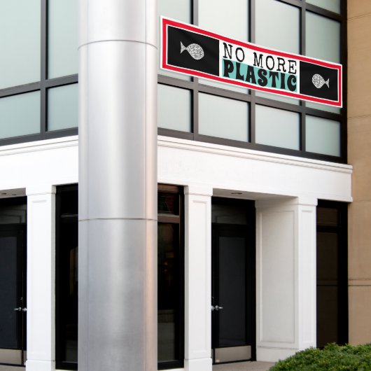 Kunststof vis, klimaatverandering spandoek (Buitenkant Gebouw)