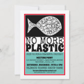 Kunststof vis, vergaderpunt klimaatverandering kaart (Voorkant)