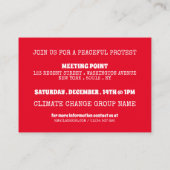 Kunststof vis, vergaderpunt klimaatverandering uit visitekaartje (Achterkant)