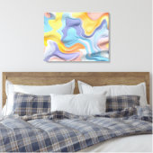 Kunststof vloeibare vormen canvas afdruk (Insitu (Slaapkamer))