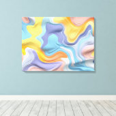 Kunststof vloeibare vormen canvas afdruk (Insitu (Houten vloer))