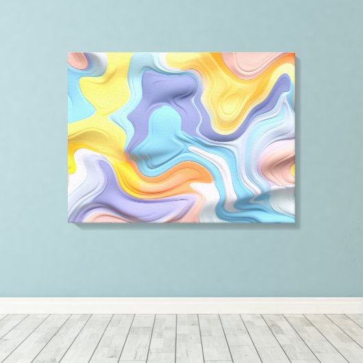 Kunststof vloeibare vormen canvas afdruk (Insitu (Houten vloer))