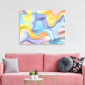 Kunststof vloeibare vormen canvas afdruk (Insitu (Woonkamer))