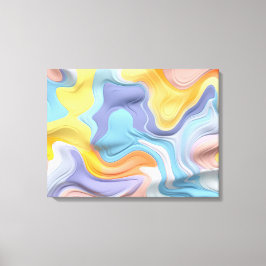 Kunststof vloeibare vormen canvas afdruk