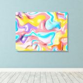 Kunststof vloeibare vormen canvas afdruk (Insitu (Houten vloer))