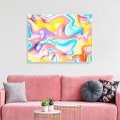 Kunststof vloeibare vormen canvas afdruk (Insitu (Woonkamer))