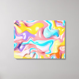 Kunststof vloeibare vormen canvas afdruk
