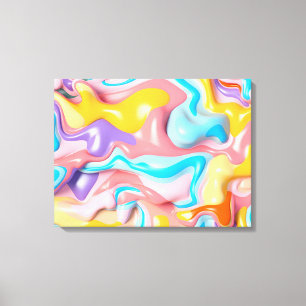 Kunststof vloeibare vormen canvas afdruk