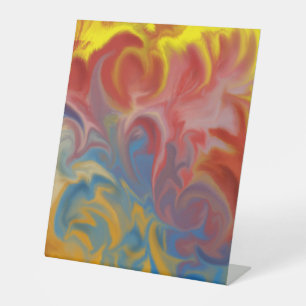 Kunststof voetafdruk 10"X12" Reclamebord Met Voetstuk