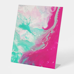 Kunststof voetafdruk 10"X12" Reclamebord Met Voetstuk