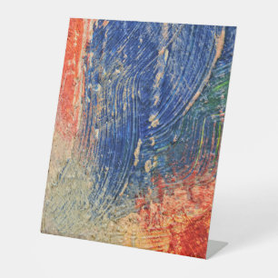 Kunststof voetafdruk 10"X12" Reclamebord Met Voetstuk