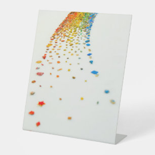 Kunststof voetafdruk 10"X12" Reclamebord Met Voetstuk