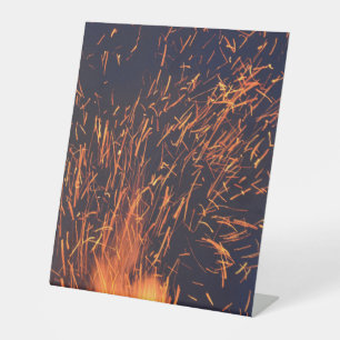Kunststof voetafdruk 10"X12" Reclamebord Met Voetstuk