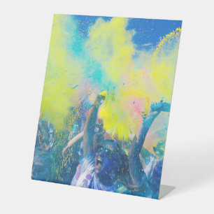 Kunststof voetafdruk 10"X12" Reclamebord Met Voetstuk
