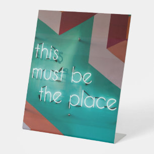 Kunststof voetafdruk 10"X12" Reclamebord Met Voetstuk