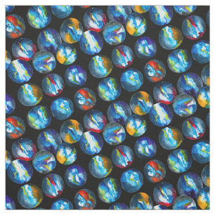 Kunststof waterverf van blauwe planeet galaxy stof