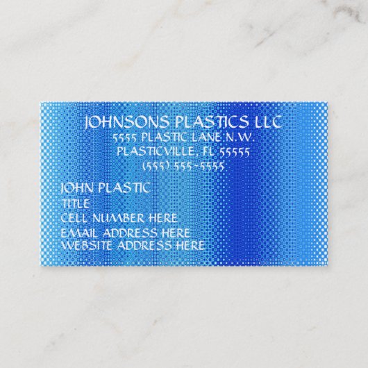 kunststofbedrijf visitekaartje (Voorkant)