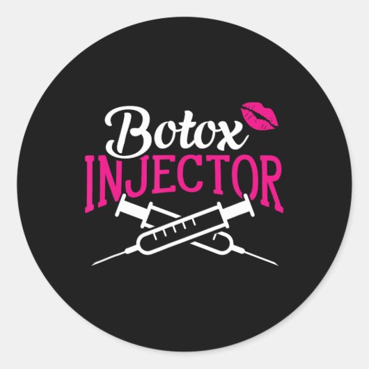 Kunststofchirurgie Cosmetische zwelling Injector B Ronde Sticker (Voorkant)