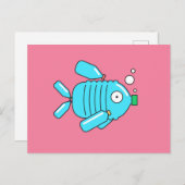 Kunststofflesvissen // Bewustzijn van klimaatveran Briefkaart (Voorkant / Achterkant)