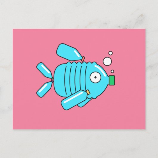 Kunststofflesvissen // Bewustzijn van klimaatveran Briefkaart (Voorkant)