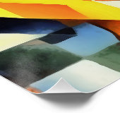 Kunststofkoeien in een geometrische kunststijl perfect poster (Hoek)