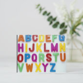 Kunststofletters voor kinderen briefkaart (Staand voorkant)