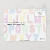 Kunststofletters voor kinderen briefkaart (Achterkant)