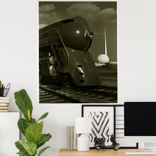 kunststoflocomotief "Steampunk" Poster (Thuiskantoor)