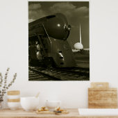  kunststoflocomotief "Steampunk" Poster (Keuken)