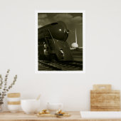 kunststoflocomotief "Steampunk" Poster (Keuken)