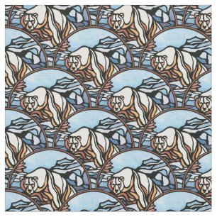 Kunststofpatroon beer Fabric standaard polair Beer Stof