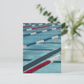 Kunststofscheiders in een zwembad briefkaart (Staand voorkant)