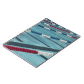 Kunststofscheiders in een zwembad notitieboek (Linkerzijde)