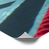 Kunststofscheiders in een zwembad poster (Hoek)