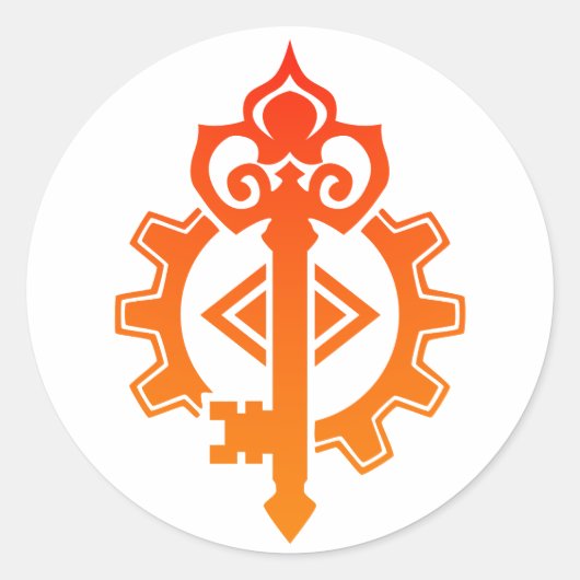 Kunststofwerktuigkundigen Mechanist DnD Ronde Sticker (Voorkant)